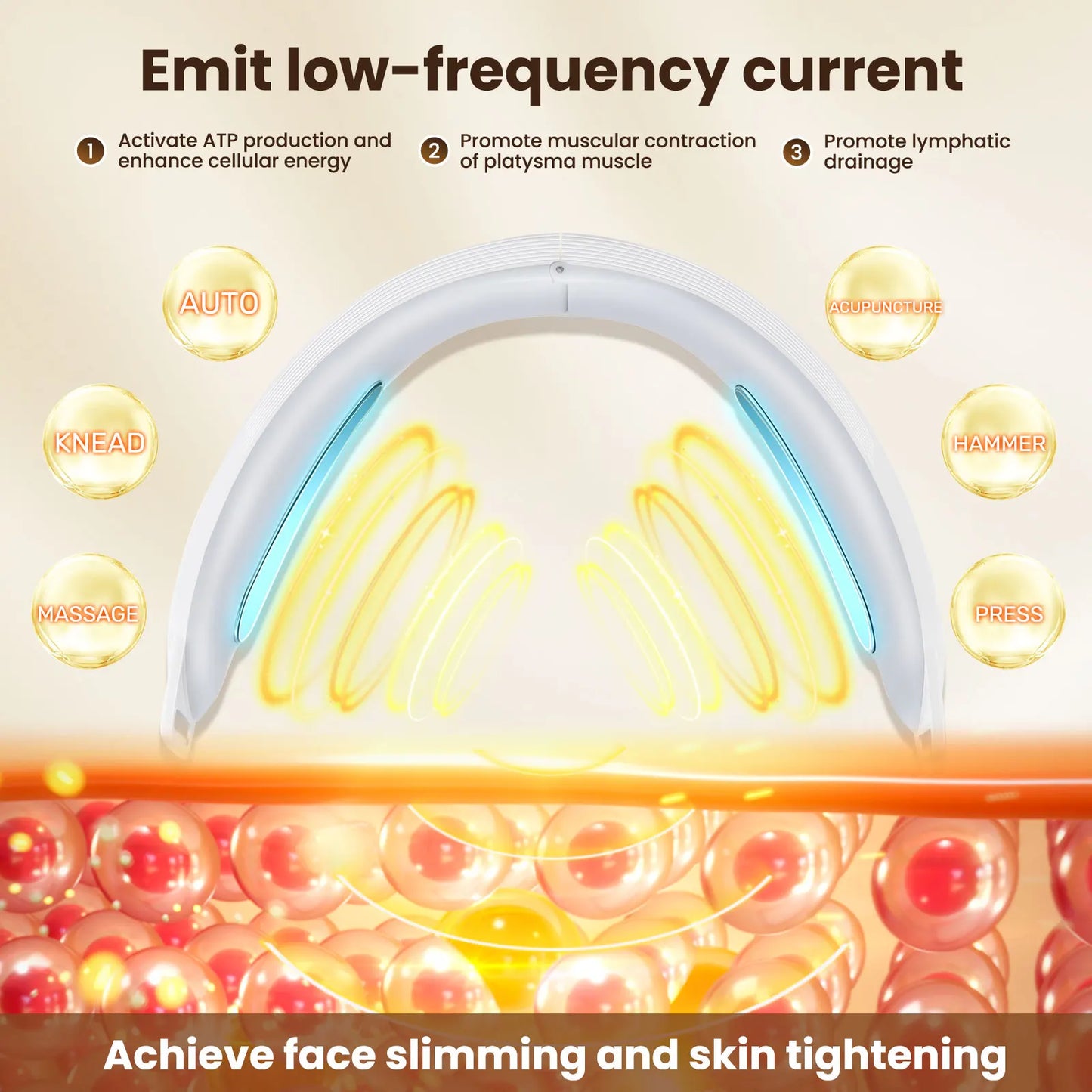 EMS V-Face Lifting Device | 6 Modes Microcurrent Massager